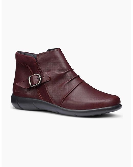 Hotter Purple Bramley Wide Fit Ankle Boots