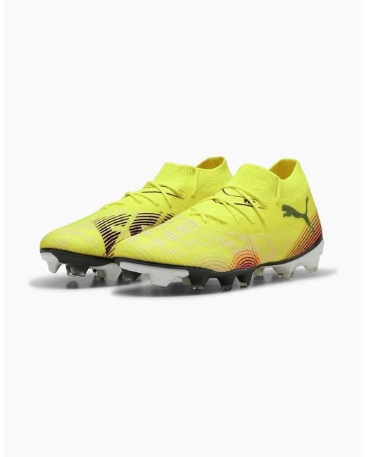 PUMA Yellow 8 Match Artificial Ground Football Boots