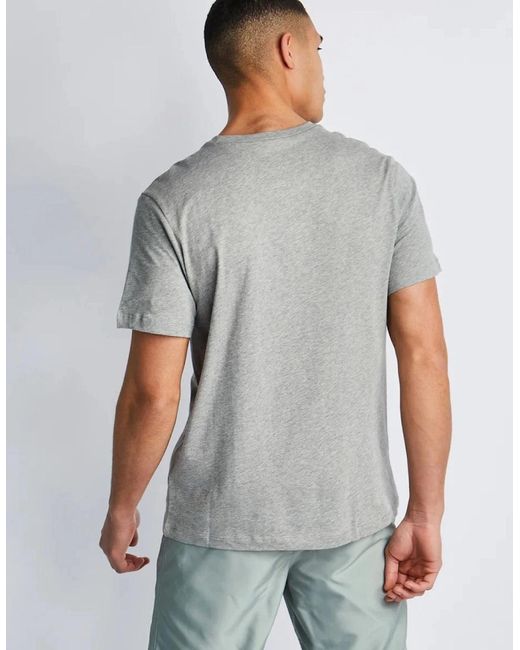 Nike Gray Graphic Print Stack Logo T Shirt for men