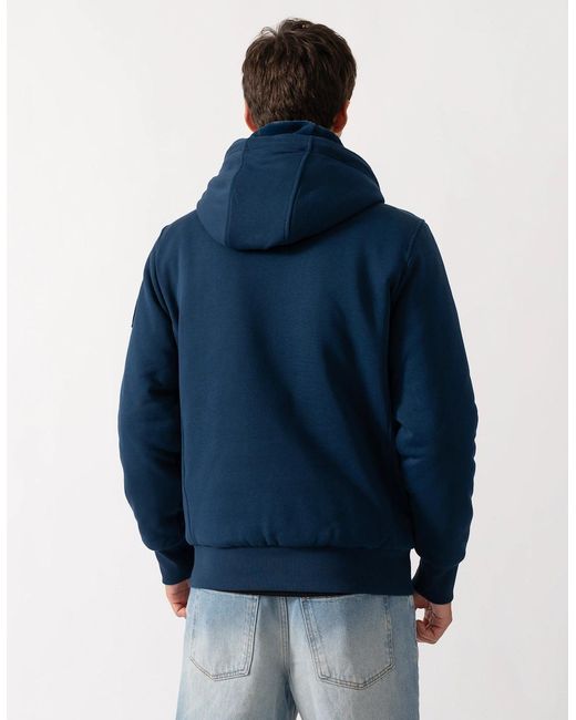 Moose Knuckles Blue Classic Bunny 3 Fleece Hoodie for men