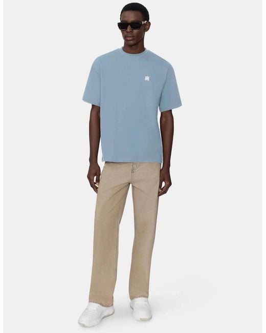Amiri Blue 'Ma' Logo Skater T-Shirt for men