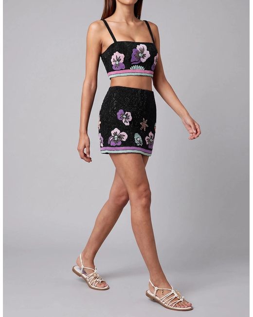 Oceanus Black Tallulah Co-Ord Top