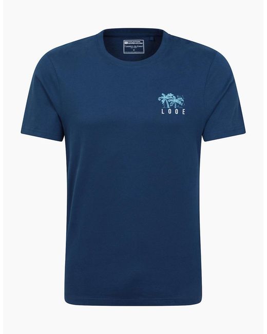 Mountain Warehouse Blue Looe Printed Organic T-Shirt for men