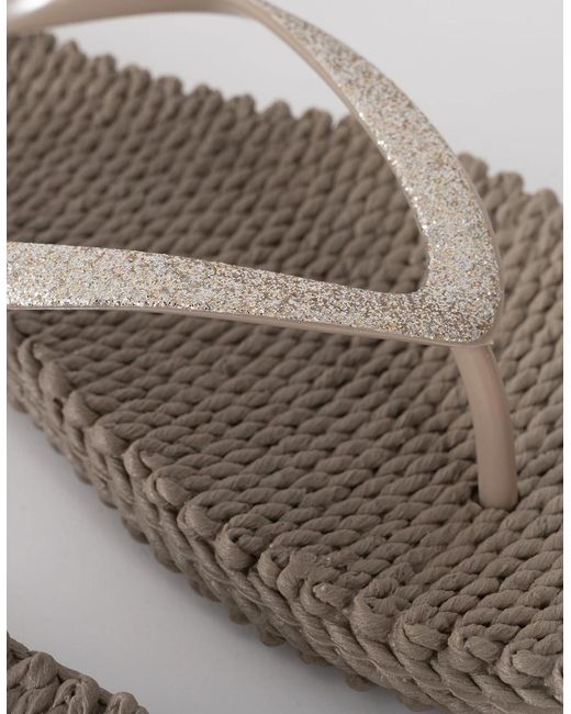 Ilse Jacobsen Gray Cheerful Glitter Flip Flops