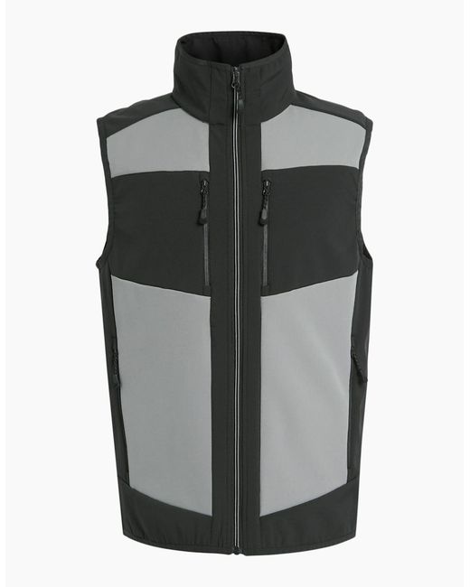 Regatta Black Professional Colour Block Softshell Body Warmer for men