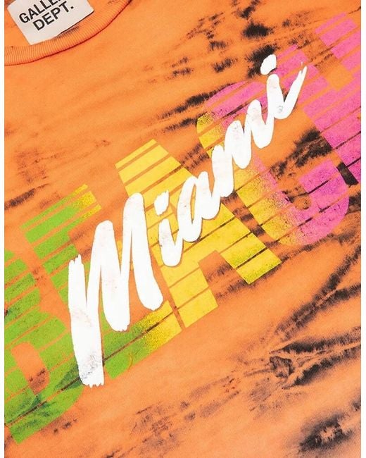 GALLERY DEPT. Orange Miami Beach Tee Tie Dye Top for men