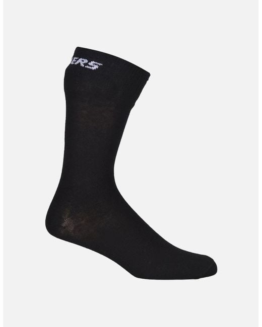 Skechers Black 3-Pack Mesh Ventilation Crew Socks for men