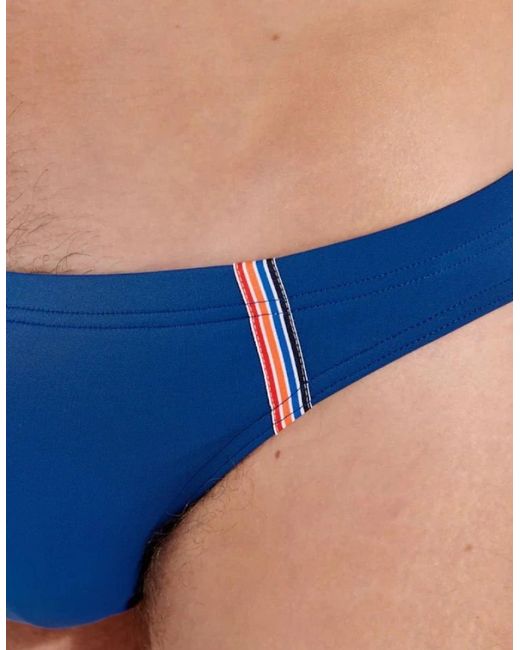 Hom Blue Nautical Cup Swim Micro Briefs for men