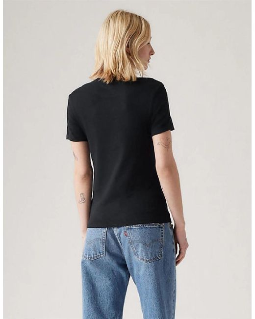 Levi's Black Levi's Housemark Crew Neck Short Sleeve Jersey T-Shirt