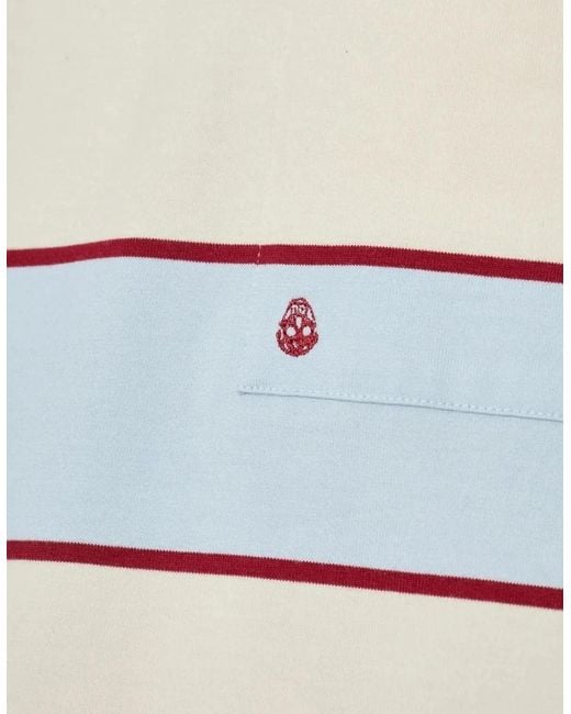 McQueen White Stripe T-Shirt for men