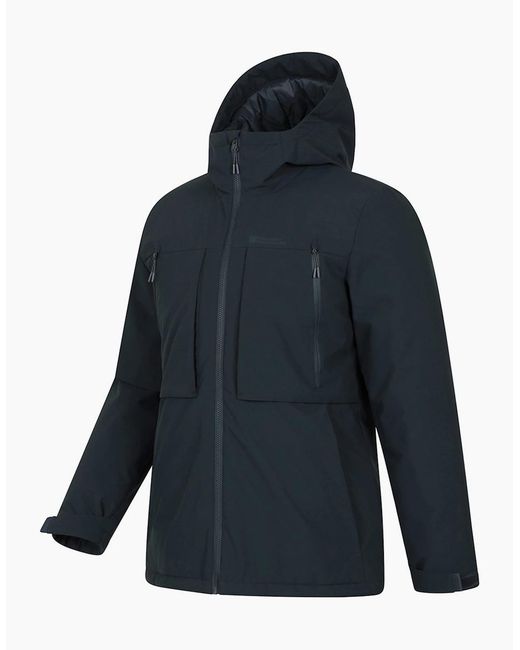 Mountain Warehouse Blue Langdon Water Resistant Padded Parka for men