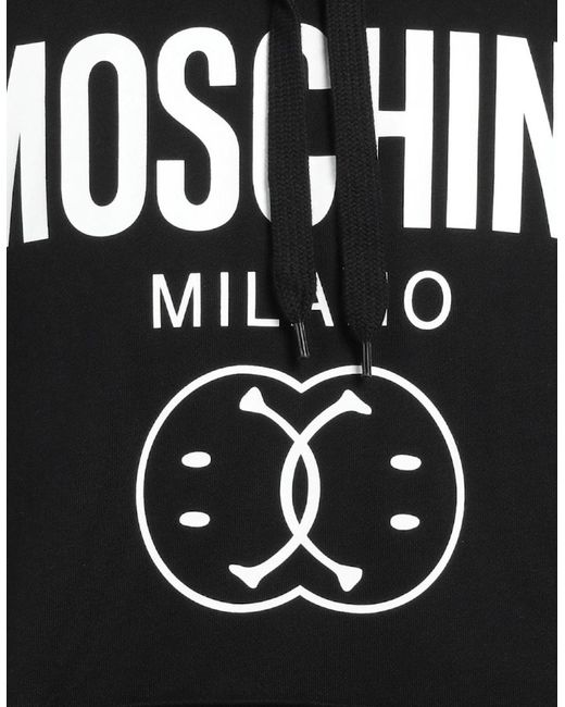 Moschino Black Double Smiley Hoodie for men