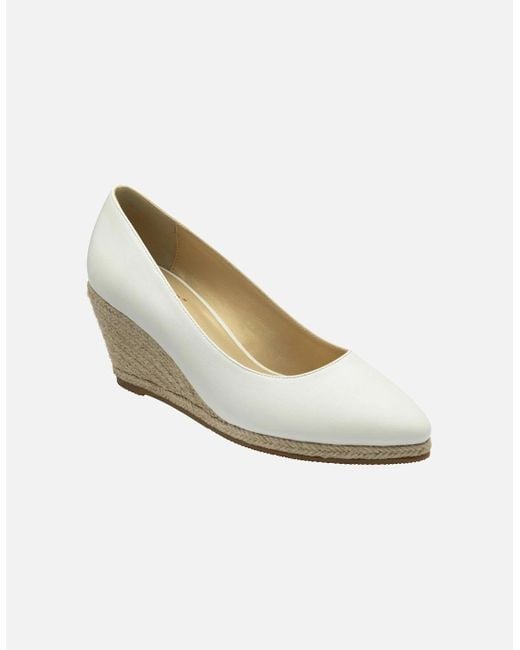Lotus White Giselle Wedge Espadrilles