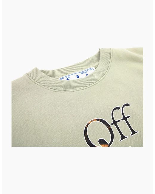 Off-White c/o Virgil Abloh White Off Carav Hand Over Crewneck Sweatshirt for men