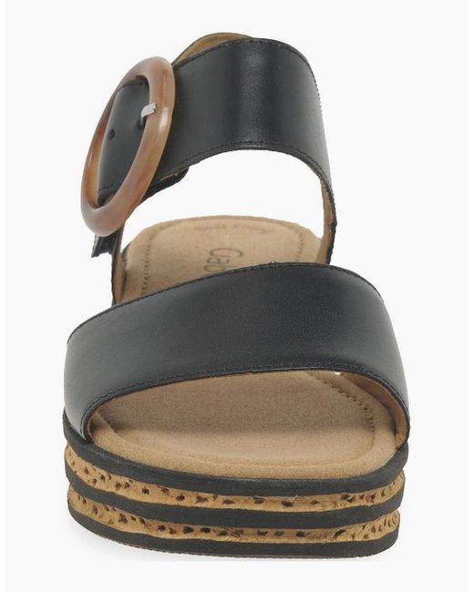 Gabor Black Andre Sandals
