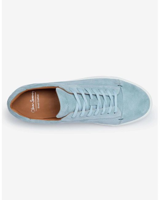 Oliver Sweeney Blue Almada Suede Trainers for men