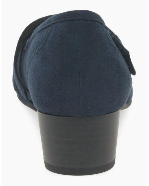 Softline Blue Elizabeth Mary Jane Court Shoes