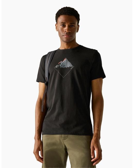Regatta Black Breezed Mountain T-Shirt for men