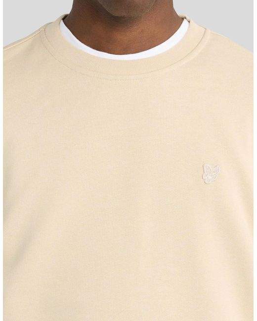 Lyle & Scott Natural Superfine Cotton Crew Neck Sweatshirt for men