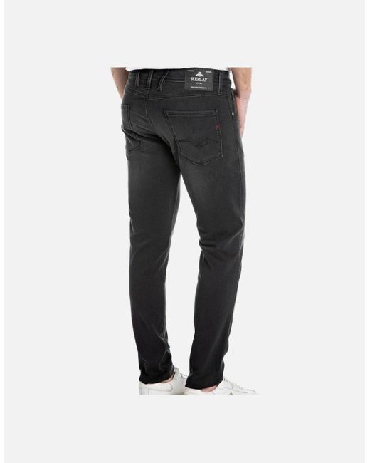 Replay Black Power Stretch Anbass Slim Jean for men