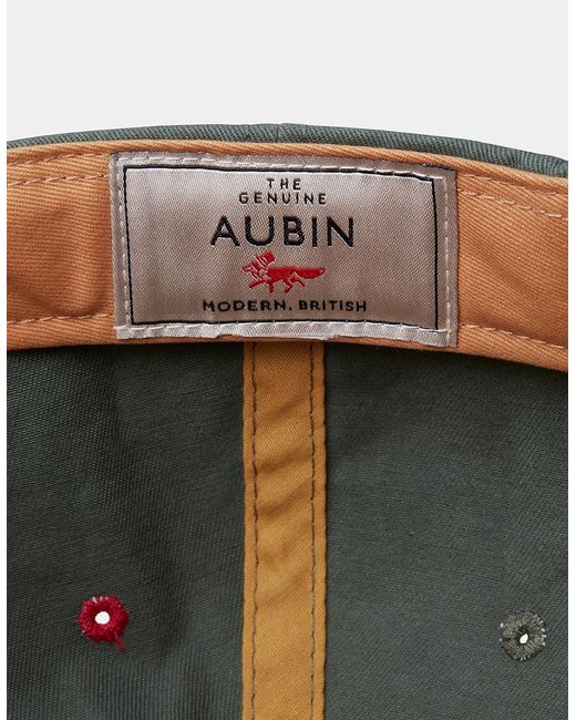 aubi Green Hendwell Washed Twill Cap for men