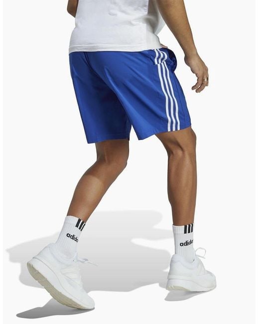 Adidas Blue 3 Stripes Shorts for men