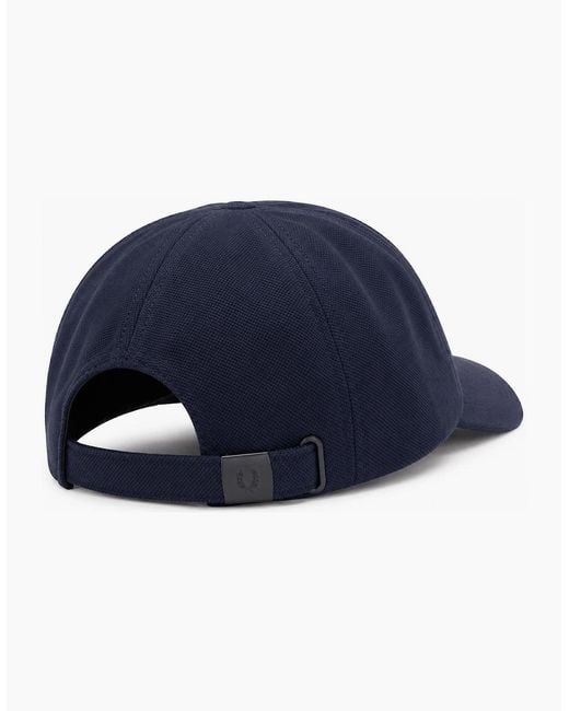 Fred Perry Blue Piqué Classic Cap/Snow for men