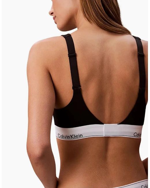 Calvin Klein Black Icon Cotton Modal Lift Bralette