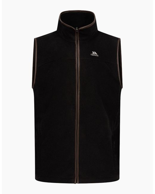 Trespass Black Bernary Fleece Gilet for men