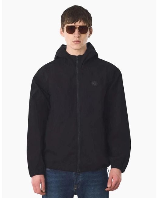 Pretty Green Black Feltham Hooded Jacket for men