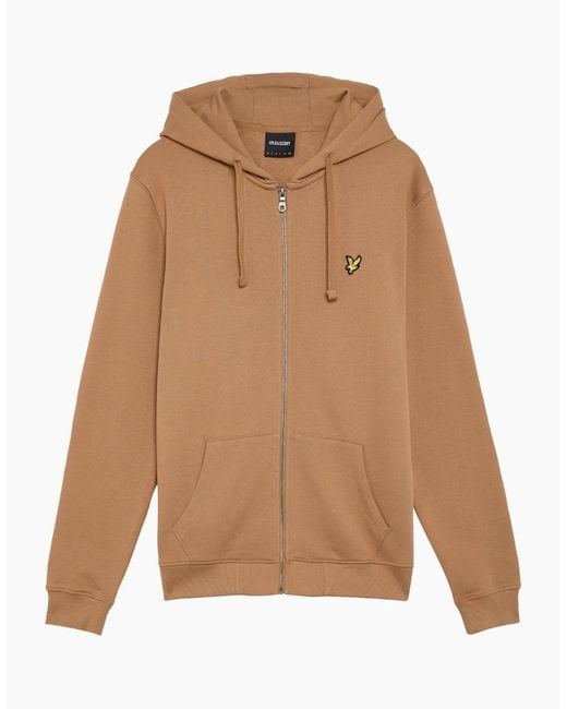 Lyle & Scott Natural Lyle & Scott Zip Through Hoodie for men