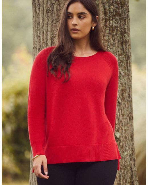 Live Unlimited London Red Round Neck Jumper