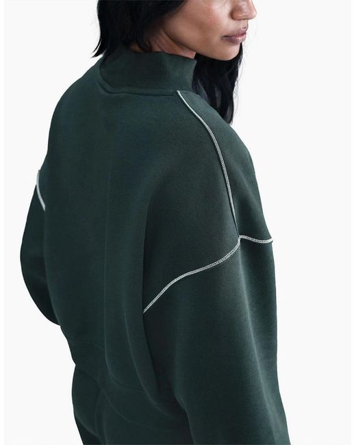 Nike Green Speed Mock Neck High Collar Long Sleeve Sweatshirt
