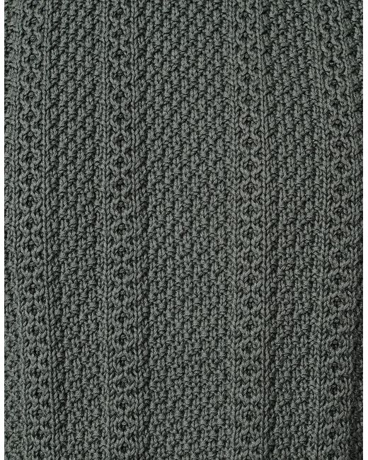 aubi Gray Montrose Textured Crew Neck for men