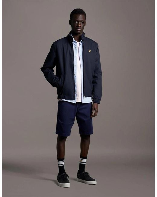 Lyle & Scott Blue Harrington Jacket for men