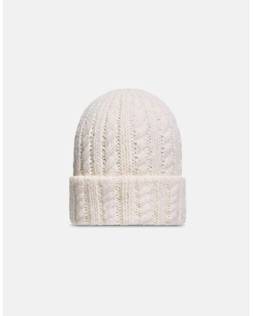 Moncler White Archive Logo Hat