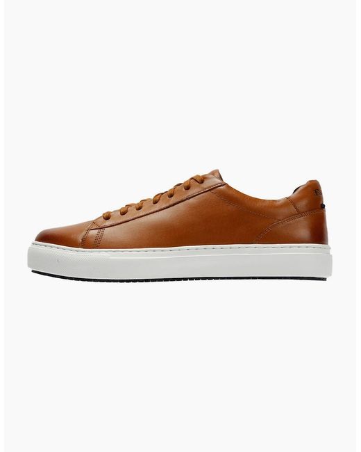 Ben Sherman Brown Ace Cupsole Leather Tan Trainers for men