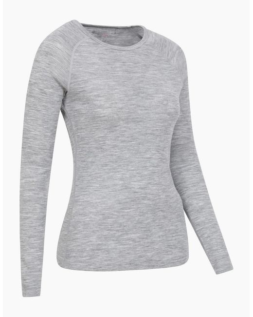 Mountain Warehouse Gray Ladies Merino Ii Thermal Top