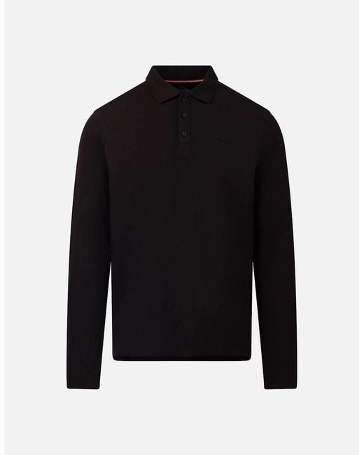 Trespass Black Leblanc Long-Sleeved Polo Shirt for men