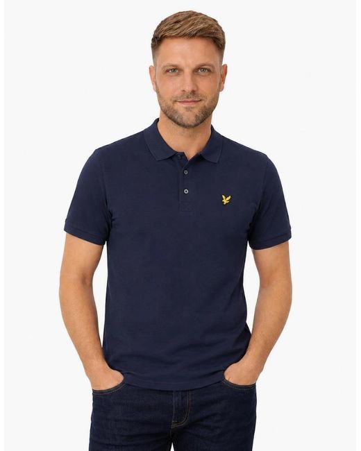 Lyle & Scott Blue Lyle & Scott Plain Polo Shirt Dark for men