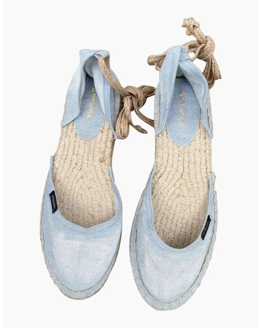 DIESEL Blue Espadrillas Rags Sandals Casual Denim Lace Up Summer Slip On Shoes