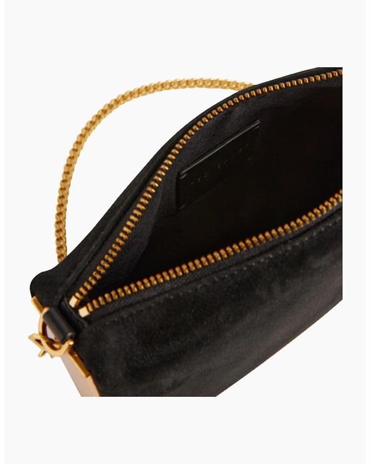 Ted Baker Black Jeiner Bar Detail Suede Crossbody Bag