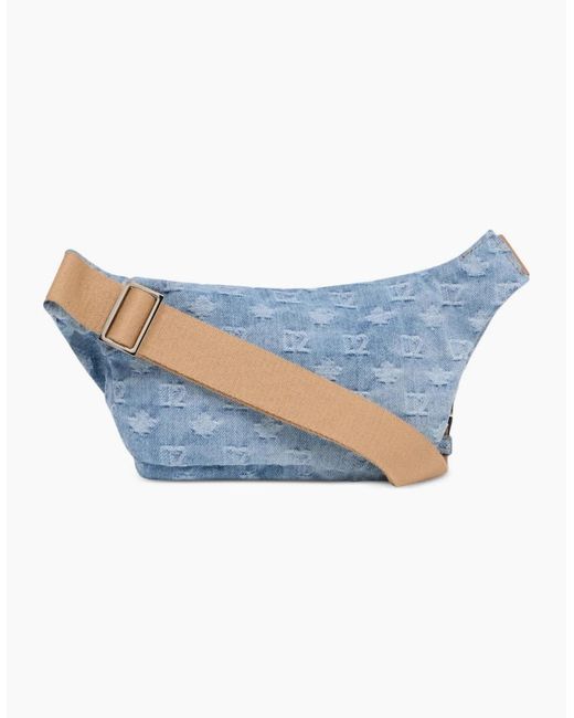 DSquared² Blue D2 Monogram Belt Bag for men