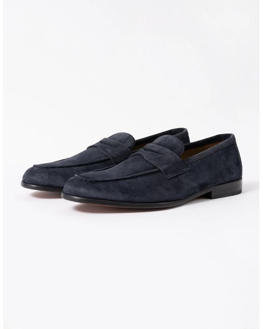 Oliver Sweeney Blue Keyworth Suede Loafers for men