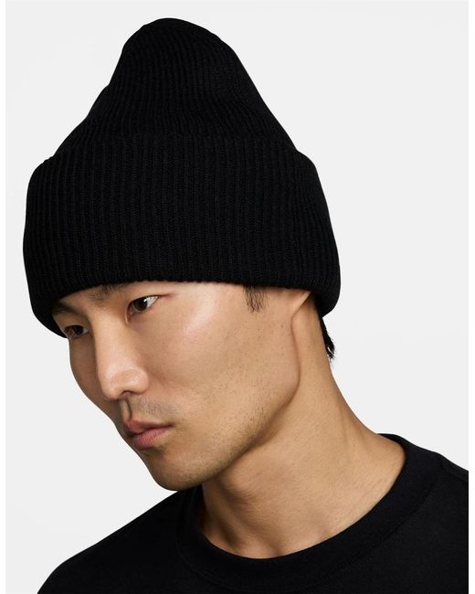 Nike Blue Peak Logo Embroidered Beanie for men