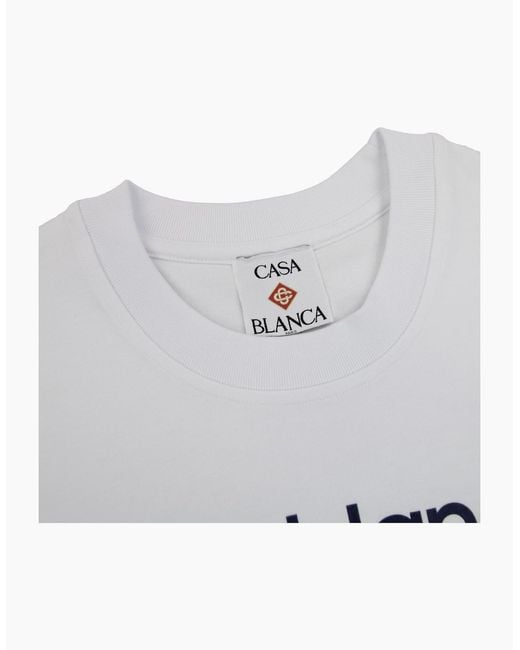 Casablanca White Tennis Club Icon Printed T-Shirt for men
