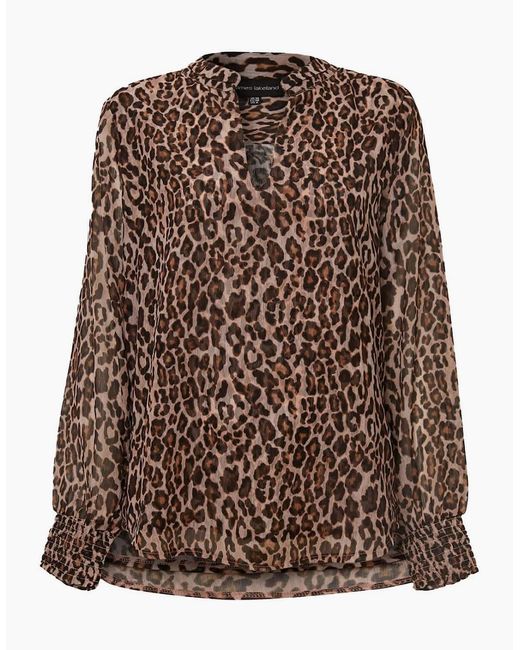 James Lakeland Natural Leopard Print Blouse