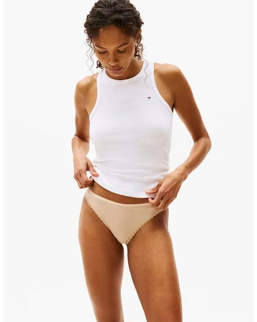 Tommy Hilfiger Pink 3 Pack Lace Trim Bikini Brief Multicolour