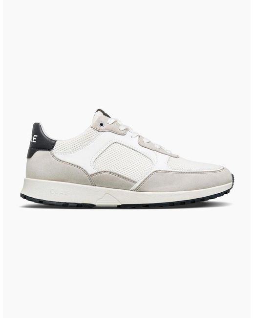 CLAE White Adults Low Top Trainers for men