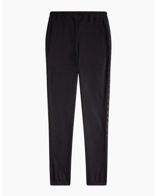 Fred Perry Black Contrast Tape Track Pant for men